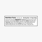 Nutrition facts label with detailed information on a white background